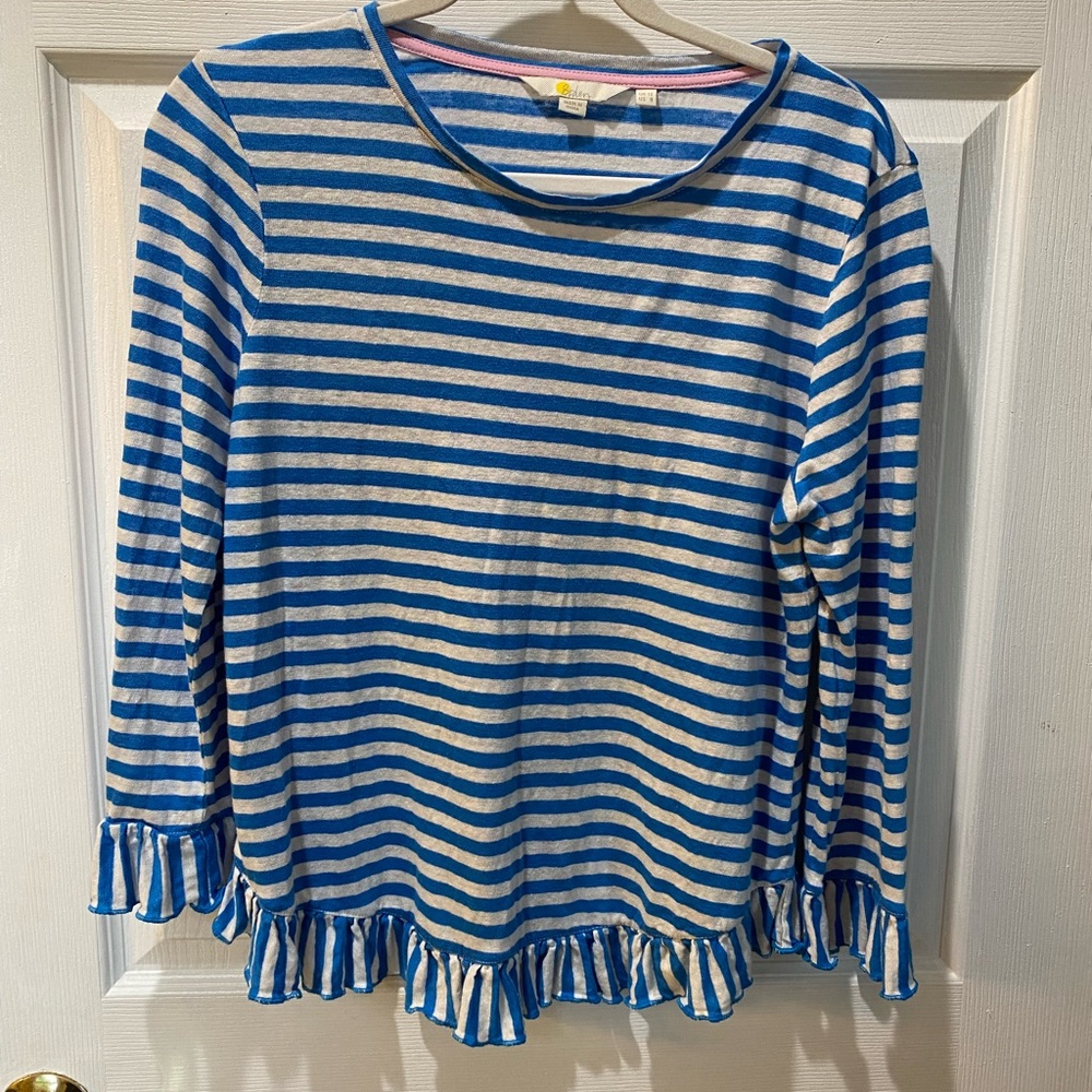 Blue striped Boden long sleeve shirt